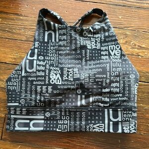 lululemon athletica Black and White Women's Swim Top